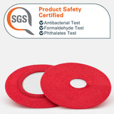Geekria 2 Pairs Knit Headphones Ear Covers - Product Safety Certified - Washable & Stretchable Sanitary Earcup Protectors for Over-Ear Headsets, Sweat Pads for Gym, Gaming (Size M / Red)