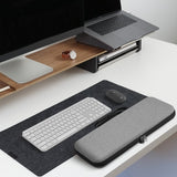 Geekria Keyboard Carrying Case, Compatible with Logitech MX Keys S / MX Keys Advanced, EVA Hard Shell Travel Bag (Light Gray)