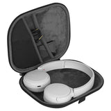 Geekria Shield Headphones Case Compatible with Sony WHCH510, WHCH500, WH910N, WHXB910N, WHXB900N, WH1000XM4, WH1000XM3 Case, Replacement Hard Shell Travel Carrying Bag with Cable Storage (Black)