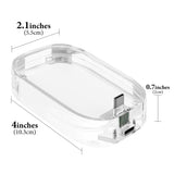 Geekria Mouse Charging Station, Acrylic Mouse Charging Dock, Mouse Stand, Compatible with Apple Magic Mouse (USB-C), Magic Mouse Accessorie (Transparent)