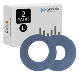 Geekria 2 Pairs Knit Headphones Ear Covers (Product Safety Certified), Washable, Stretchable, Sweat-Resistant Protectors for Over-Ear Headphones (Size L / Blue)