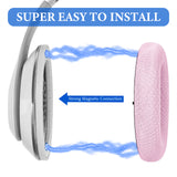Geekria SNAP Ear Pads Replacement Kit Compatible with Beats Studio Pro Headphones, Magnetic Easy Switch Comfortable Cushions, Exchange in Seconds (Mesh Fabric Pink, 1 Pair)
