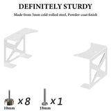 Geekria Under Desk Mount Compatible with Sony Playstation 5 Console Stand, Aluminum Alloy Holder Fit for PS5 Disc Gaming Accessories (White)