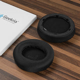Geekria Comfort Mesh Fabric Replacement Ear Pads for Anker Soundcore Life Q30, Life Q35 Headphones Ear Cushions, Repair Parts (Black)