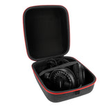Geekria Shield Headphones Case Compatible with Audio-Technica ATH-AD700X, ATH-AD500X, ATH-AD900X Case, Replacement Hard Shell Travel Carrying Bag with Cable Storage (Dark Grey)