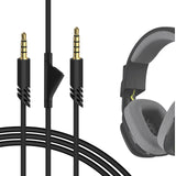 Geekria Audio Cable Compatible with Astro A10 Gen 2, A10, A30, A40, A40TR Gaming Headsets, 3.5mm Aux Replacement Stereo Cord with Mute Control for Headset, Xbox One, PS4 (6.5ft/2m)