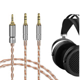 Geekria 2.5mm Balanced Cable Compatible with HIFIMAN SUSVARA UNVEILED, SUNDARA, HE4XX, 400i, HE1000V2, Denon AH-D600, AH-D7200, 5N OCC Braided Silver Plated Audio Cord (2.5mm to Dual 3.5mm/4.9ft)