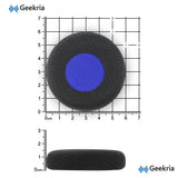 Geekria Comfort Mesh Fabric Replacement Ear Pads for Jabra Evolve 65UC/ 65MS/ 40UC/ 40MS/ 30US/ 30II/ 20SE/ 20UC/ 20MS Headphones Ear Cushions, Repair Parts (Black+Blue)