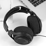 Geekria 2 Pairs Flex Fabric Headphones Ear Covers (Product Safety Certified), Washable & Stretchable Protectors for Over-Ear Headsets, Sweat-Resistant (Size L / Black)