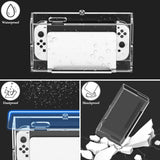 Geekria Console Dust Cover with Lock Compatible with Nintendo Switch, Switch OLED Charging Dock, Secure and Protect Gaming Consoles, Acrylic Anti Scratch Protective Display Box