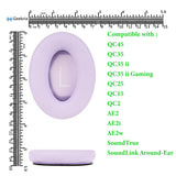 Geekria QuickFit Replacement Ear Pads for Bose New QuietComfort QC45, QC35, QC35 ii, QC25, QC15, QC2, AE2, AE2i, AE2w, SoundTrue, SoundLink AE 2 Ear Cushions, Repair Parts (Purple)