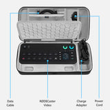 Geekria Audio Interface Carrying Case, Compatible with RØDE RØDECaster Video, EVA Hard Shell Portable Travel Bag (Dark Gray)