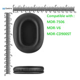 Geekria Earpad + Headband Set Compatible with SONY MDR-7506, MDR-V6, MDR-CD900ST Headphones, Repair Parts Suit (Black)