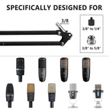 Geekria for Creators Microphone Arm Compatible with AKG Lyra Ultra-HD, P120, P220, C214 Mic Boom Arm Mount Adapter with Tabletop Flange Mount, Suspension Stand, Desk Mount Holder