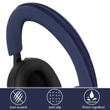 Geekria Silicone Headband Cover Compatible with Sony WH-1000XM5, WH1000XM5 Wireless Headphones, Head Top Cushion Pad Protector, Sweat Cover, Replacement Repair Part, Easy DIY Installation (Blue)