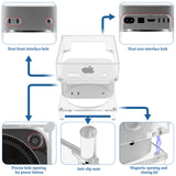 Geekria Clear Acrylic Desktop Computer Host Dust Cover, Protective Stand Compatible with Apple 2024 Mac Mini M4 / Mini M4 Pro - Accessories (Clear)