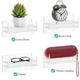 Geekria Speaker Wall Mount Compatible with Beats Pill, Acrylic Floating Holder Shelf for Bathroom, Kitchen, Bedroom, Office, Space Saving Wall Mounted Speaker Stand (Transparent)