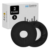 Geekria 2 Pairs Knit Headphones Ear Covers - Product Safety Certified - Washable & Stretchable Sanitary Earcup Protectors for On-Ear Headsets, Sweat Pads for Gym, Meeting (Size S / Black)