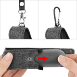 Geekria Felt Case Cover Compatible with Skullcandy Dime 3/2, Sony WF-C510 True Wireless Earbuds, Earphones Skin Cover, Protective Carrying Case with Keychain Hook, Portable, Shockproof