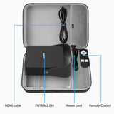 Geekria Hard Shell Travel Case Compatible with PUTRIMS S36, XuanPad Q5, VOPLLS Q5, Outdoor 4K Projector Carrying Bag (Dark Grey)
