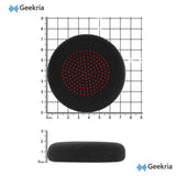 Geekria Comfort Mesh Fabric Replacement Ear Pads for Logitech Zone 301(981-001468), Zone 300, Zone 305 (981-001457) Headphones Ear Cushions, Repair Parts (Black)