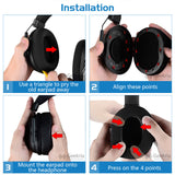 Geekria Sport Cooling-Gel Replacement Ear Pads Compatible with Razer BlackShark V2/ V2 Pro (Does Not Fit BlackShark V2 Pro 2023 Edition) Headphones, Ear Cushions (Black)