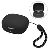 Geekria Silicone Case Cover Compatible with Soundcore by Anker P20i, p 20i True Wireless Earbuds, Protective Earphones Charging Port Accessible, Front LED Visible (Black)
