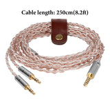 Geekria Apollo Copper Silver Mixed Upgrade Audio Cable Compatible with HIFIMAN SUSVARA, SUNDARA HE4XX 400i Headphones, 4.4mm to Dual 3.5mm Replacement Headphones Cord (8.2ft / 2.5m)