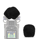 Geekria for Creators Furry Windscreen Compatible with ZOOM H5 Studio Handy Recorder, Mic DeadCat Wind Cover Muff, Fluff Cover Windshield, Portable Digital Recorder (Black / 3 Pack)