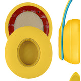 Geekria QuickFit Replacement Ear Pads for Beats Solo 3 (A1796), Solo 3.0 Wireless On-Ear Headphones Ear Cushions, Headset Earpads, Ear Cups Cover Repair Parts (Club Yellow)