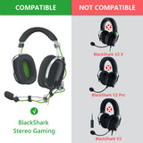 Geekria QuickFit Replacement Ear Pads for Razer BlackShark Stereo Headphones Cushions, Repair Parts (Black)