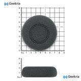 Geekria Mesh Fabric Replacement Ear Pads Compatible with Logitech Zone Wireless 2 Headphones Ear Cushions, Repair Parts (Titanium)