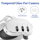 Geekria Clear Protector Set Compatible with Meta Quest 3, Plastic Protective Shell Cover & Camera Lens, Including 6-Pack Lens Tempered Glass Protector, High Definition Anti-Scratch (Clear)