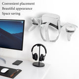 Geekria Wall Mount Compatible with Meta Quest 2, Rift S, Pico Neo 3, Neo 4, VR Headset and Controller Storage Hook Holder (Light Gray)