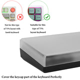 Geekria Keyboard Dust Cover for 75% Compact 84 Key Keyboard, Compatible with Logitech MX Mechanical Mini, POP Keys, Keychron K2 (Frosted Acrylic)