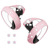 Geekria Silicone Controller Cover Compatible with Sony PlayStation VR2, PS VR2 Anti-Fall Protective Handle Sleeve, Soft Ring Hand Grips, Unibody Design (Pink)