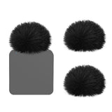 Geekria for Creators Furry Windscreen Compatible with Rode Wireless GO Gen 3 III, GO 2, PRO, ME Mic DeadCat Wind Cover Muff, Fluff Cover Windshield, Wind Noise Reduction (Black / 3 Pack)