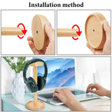 Geekria Wooden Headphones Stand for Over-Ear Headphones, Gaming Headset Holder, Desk Display Hanger with Storage Base Compatible with Sennheiser, Bose, Beats, Razer, HyperX, Sony (Beech)