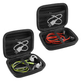 Geekria Shield Headphones Case Compatible with Skullcandy Ink'd+, Ink'd 2, Chops Flex In-Ear Sport Earbuds, Replacement Protective Hard Shell Travel Carrying Bag with Cable Storage (Black)