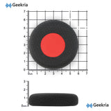 Geekria Comfort Mesh Fabric Replacement Ear Pads for Jabra Evolve 65UC/ 65MS/ 40UC/ 40MS/ 30US/ 30II/ 20SE/ 20UC/ 20MS Headphones Ear Cushions, Repair Parts (Black+Red)