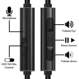 Geekria Audio Cable with Mic Compatible with ATH-M50xBT2/SR5, Pioneer SE-MS7BT Headphones Cable, 1/8" (3.5mm) to 3.5mm Replacement Stereo Cord with Inline Microphone (4ft/1.2m)