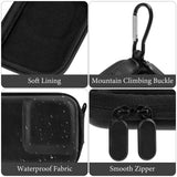 Geekria Carrying Case for Osmo Action 6, Portable Compact Storage Bag Compatible with DJI Osmo Action 5 Pro, 4, 3 Protective Case, Storage Case with Wrist Strap, Camera Accessories (Black)