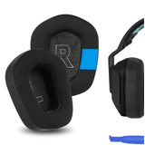Geekria Sport Cooling-Gel Replacement Ear Pads for Logitech G733 Headphones Ear Cushions, Headset Earpads, Ear Cups Cover Repair Parts (Black)