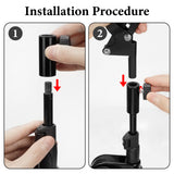 Geekria for Creators Microphone Stand Boom Arm Mount Adapter, 3/8 Female or 1/4 Female to Mic Boom Arm Port, Microphone Thread Adapter Compatible with Mic Stands (Black / 2 Pack)