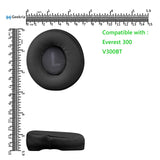 Geekria QuickFit Replacement Ear Pads for JBL Everest 300, V300BT Headphones Ear Cushions, Repair Parts (Black)