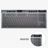 Geekria Tenkeyless TKL Keyboard Dust Cover, Clear Acrylic Keypads Cover for 80% Compact 87 Key Computer Mechanical Gaming Keyboard