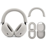 Geekria Silicone Headphone Cover Kits Compatible with Sony WH-1000XM5, WH1000XM5 Wireless Headphones, Scratch Protection Case / Earpieces Cover / Headband Cover / Skin Protector (Beige)