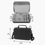 Geekria Audio Interface Carrying Case, Compatible with Elektron Digitakt II / Digitone II / Syntakt 12 / Analog Heat MKII / Hard Shell Travel Bag (Dark Gray)