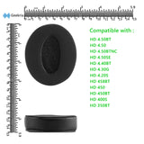 Geekria Sport Cooling Gel Replacement Ear Pads for Sennheiser HD 4.50BT/4.50/4.50BTNC/4.50SE/4.40BT/4.30G/4.20S/458BT/450/400S/350BT Headphones (Black)