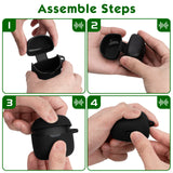 Geekria Silicone Case Cover Compatible with JBL TUNE BUDS True Wireless Earbuds, Protective Earphones Skin Cover with Keychain Hook, Charging Port Accessible (Black)